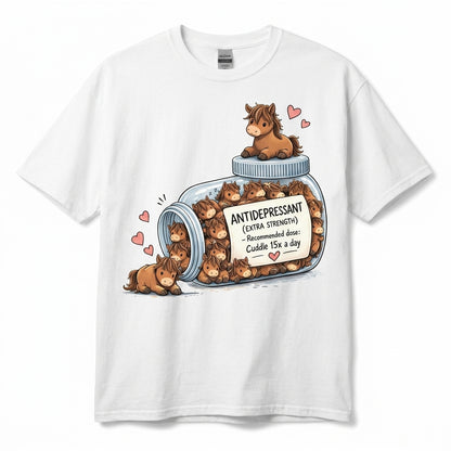 Cute Horse Lover Antidepressant Shirt – Funny Horse Hugs Therapy Gift