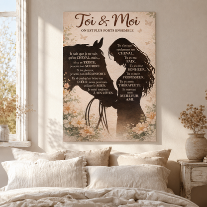 Horse & Me FRE Poster Canvas