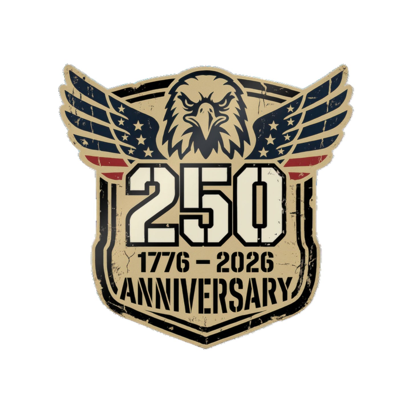 250th Anniversary Eagle Sticker — 1776–2026 Patriotic Die-Cut Decal