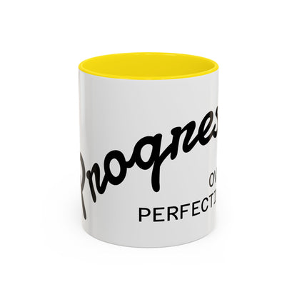 Happiness Over Perfection Accent Coffee Mug Inspirational Ceramic Tea Cup - view 12