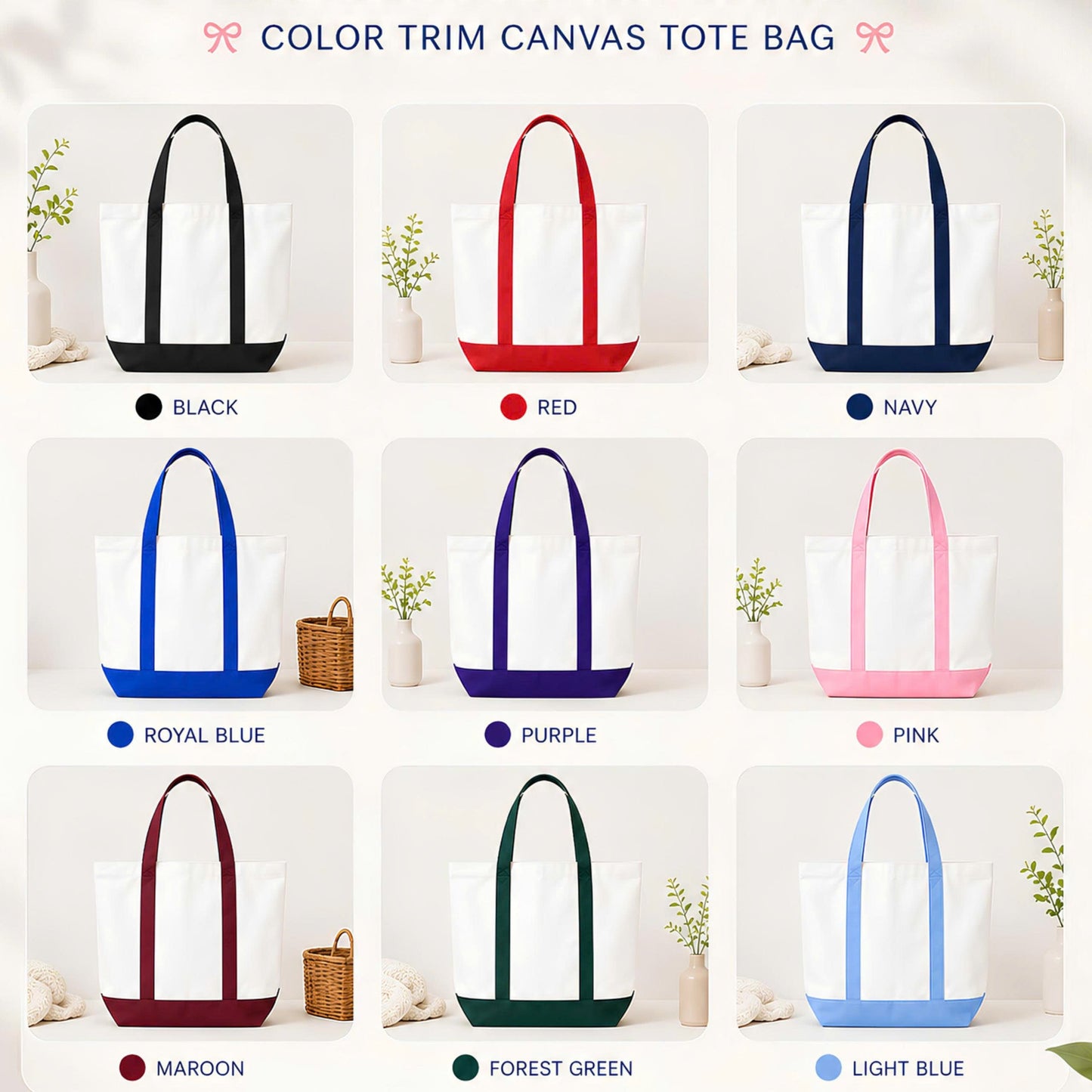 Personalized Teacher Tote Bag, Embroidered School Icons Canvas Bag, Custom Name Teacher Appreciation Gift, Back to School Gift