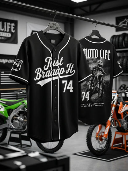 Just Braaap It Motocross Braaap Lover Collection Baseball Jersey