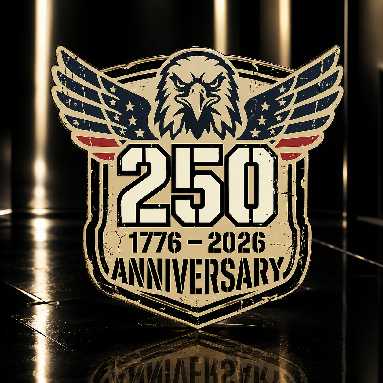 250th Anniversary Eagle Sticker — 1776–2026 Patriotic Die-Cut Decal