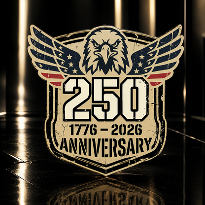 250th Anniversary Eagle Sticker — 1776–2026 Patriotic Die-Cut Decal