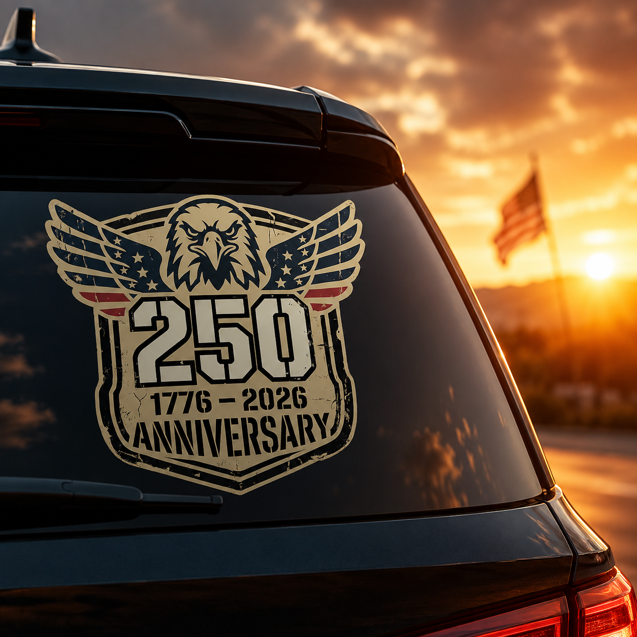 250th Anniversary Eagle Sticker — 1776–2026 Patriotic Die-Cut Decal