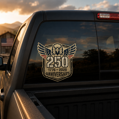250th Anniversary Eagle Sticker — 1776–2026 Patriotic Die-Cut Decal