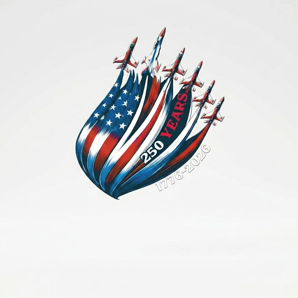 250 Years USA Flag Sticker — 1776–2026 Patriotic Die-Cut Decal