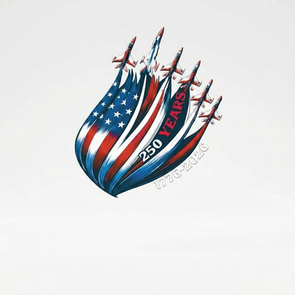 250 Years USA Flag Sticker — 1776–2026 Patriotic Die-Cut Decal