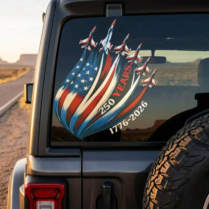 250 Years USA Flag Sticker — 1776–2026 Patriotic Die-Cut Decal
