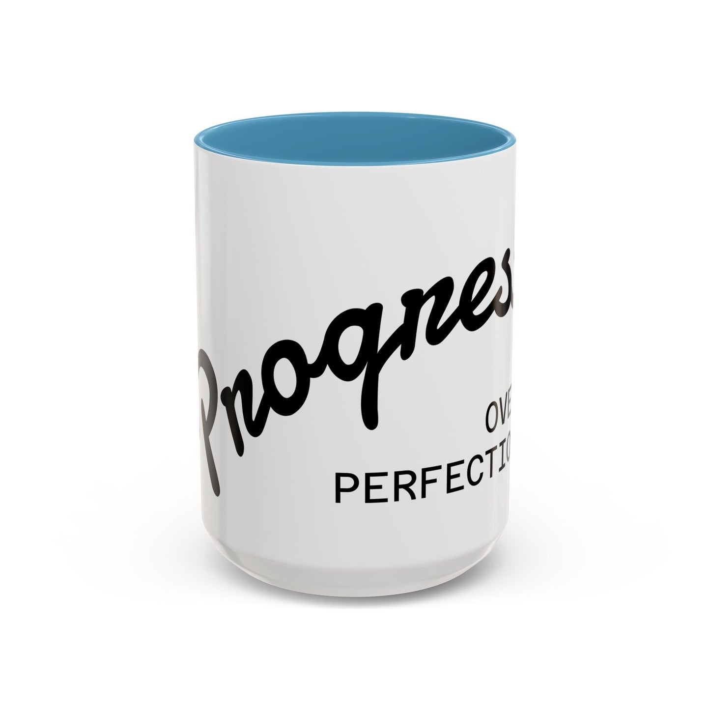 Happiness Over Perfection Accent Coffee Mug Inspirational Ceramic Tea Cup - alternate view