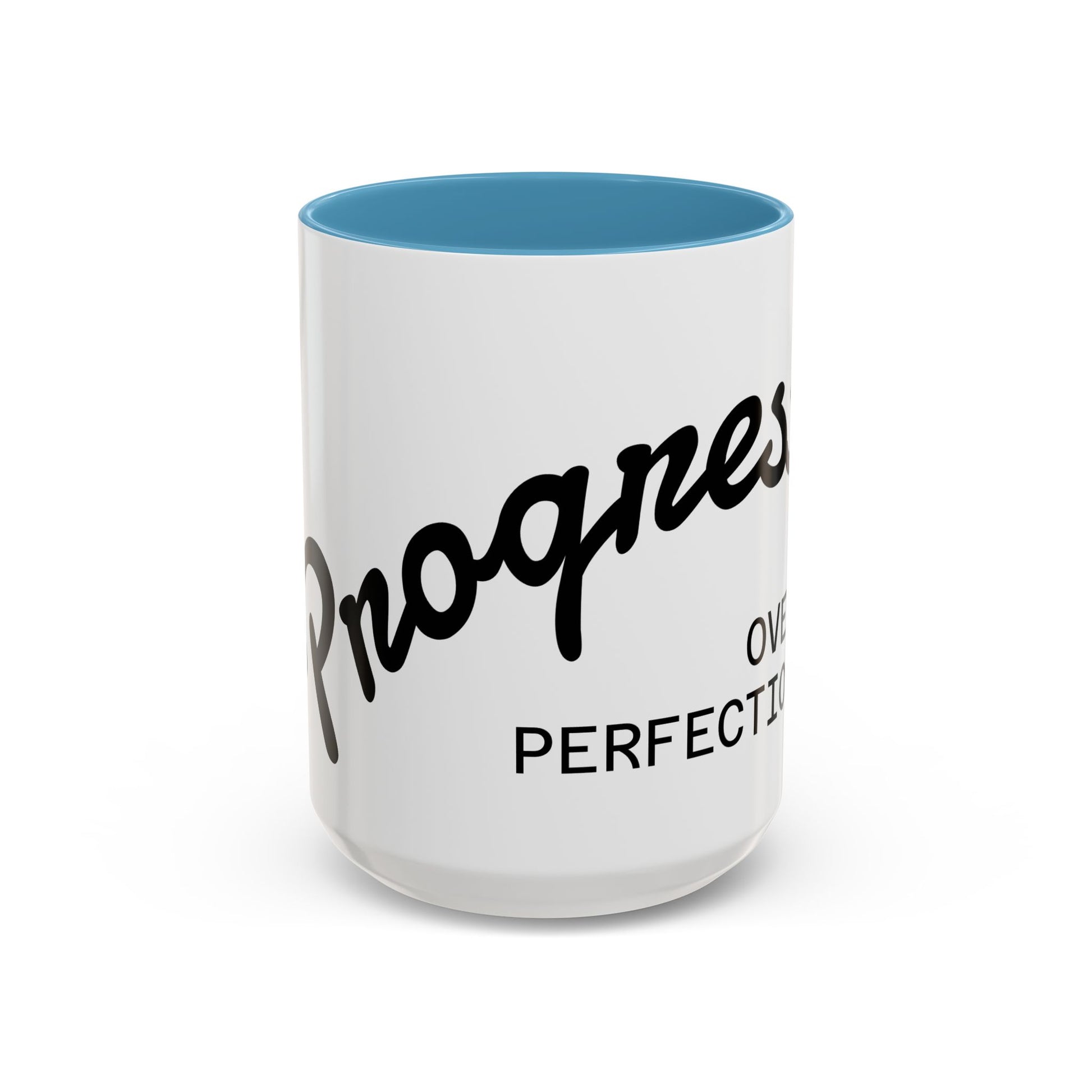 Happiness Over Perfection Accent Coffee Mug Inspirational Ceramic Tea Cup - alternate view
