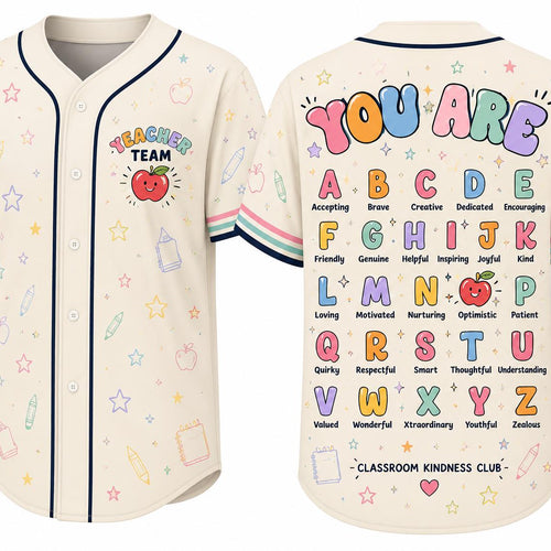 Custom Teacher Baseball Jersey, Personalized Educator Shirt, Retro Name Tee, Back To School Outfit