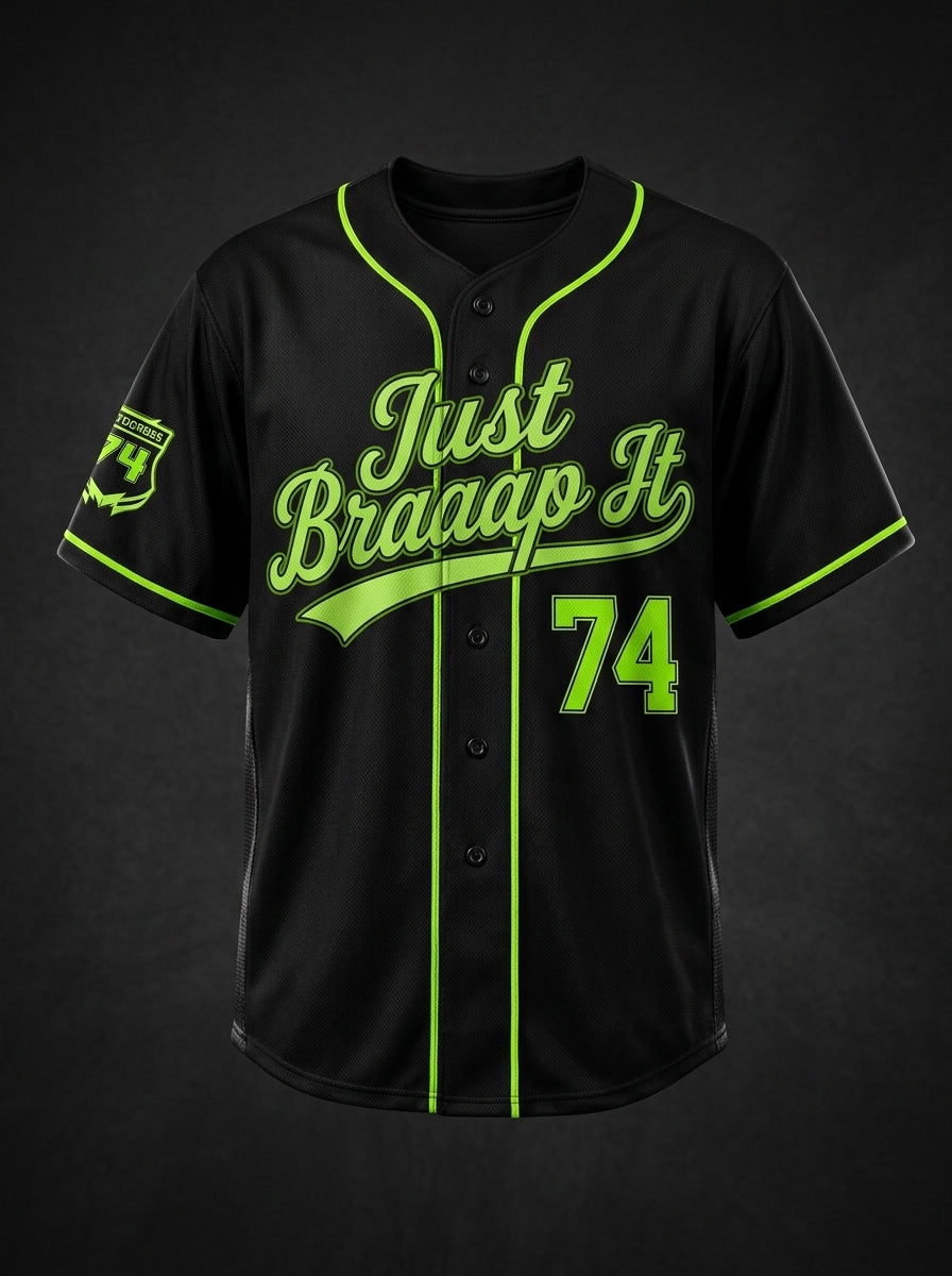 Just Braaap It Motocross Braaap Lover Collection Baseball Jersey