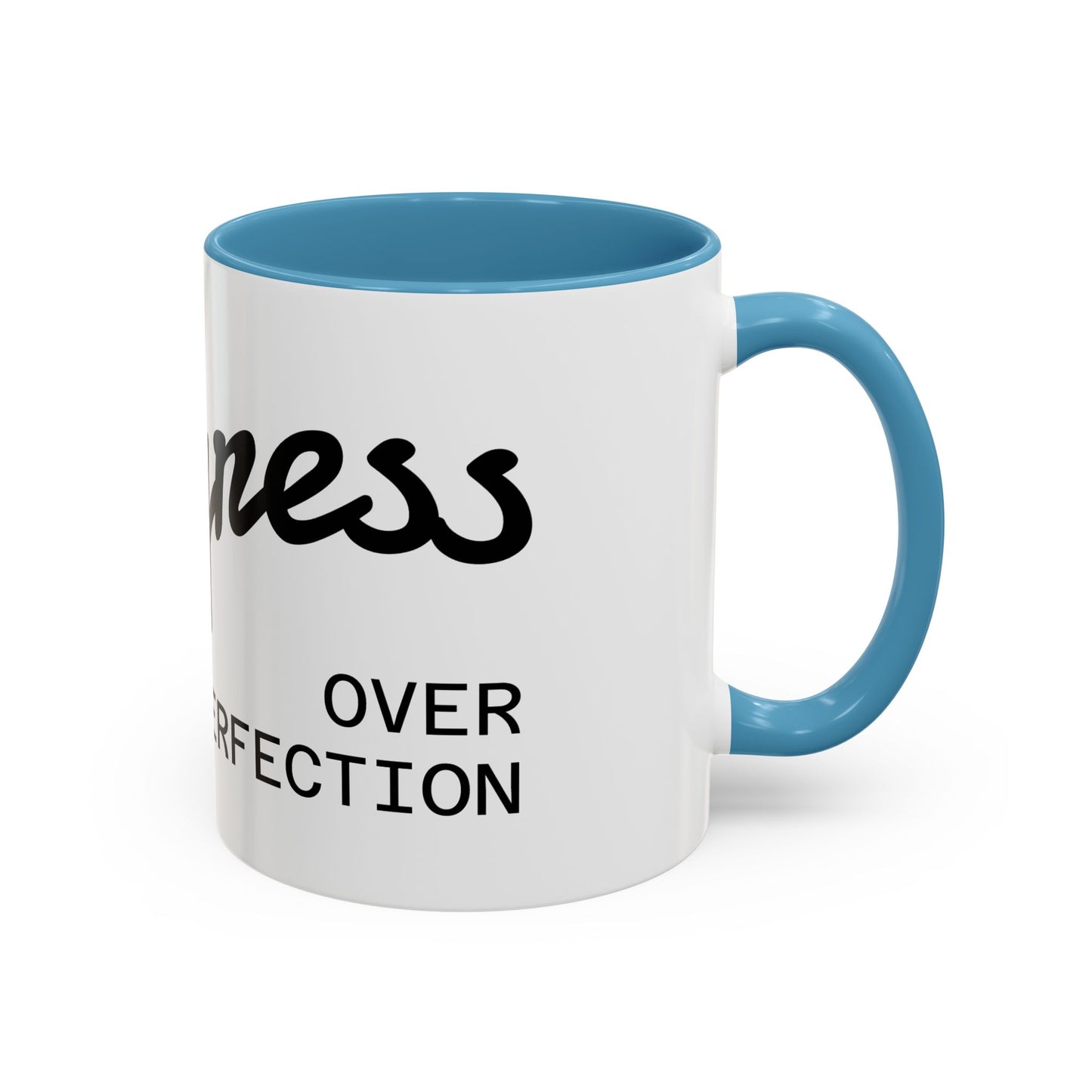 Happiness Over Perfection Accent Coffee Mug – Inspirational Ceramic Tea Cup (11/15oz)