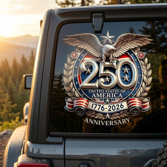 250 Years USA Flag Sticker — 1776–2026 Patriotic Die-Cut Decal 3