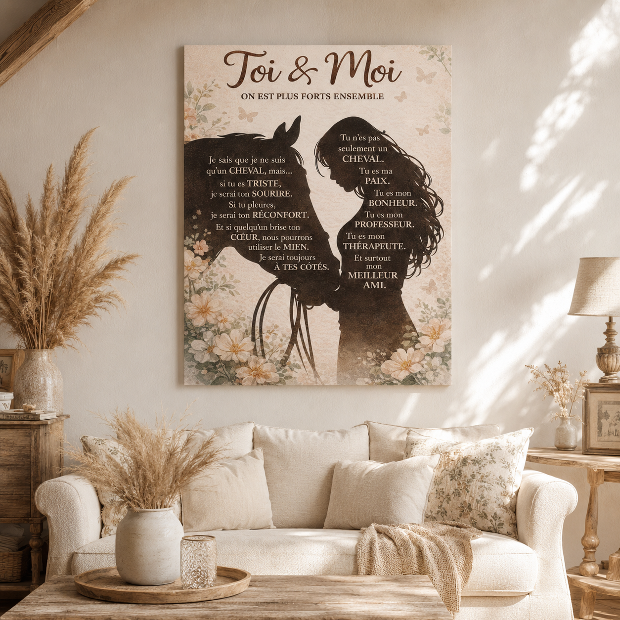 Horse & Me FRE Poster Canvas