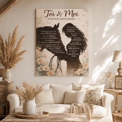 Horse & Me FRE Poster Canvas