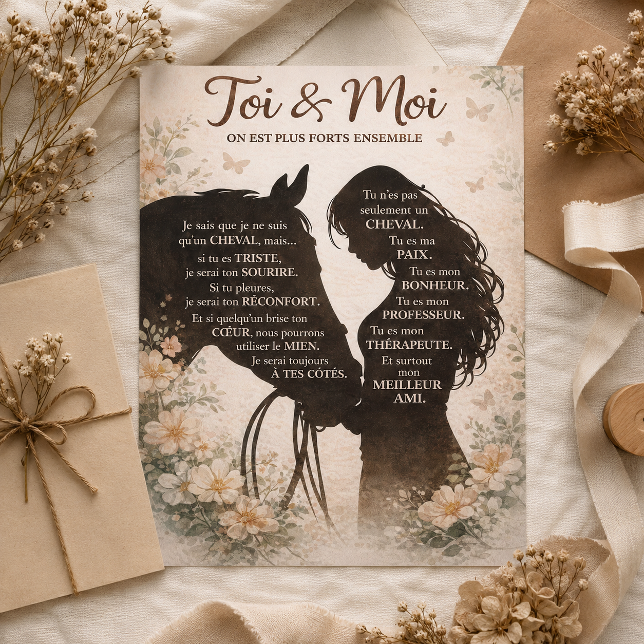 Horse & Me FRE Poster Canvas