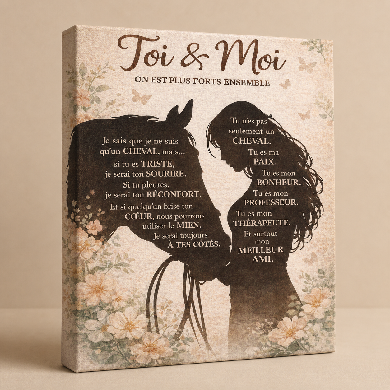 Horse & Me FRE Poster Canvas
