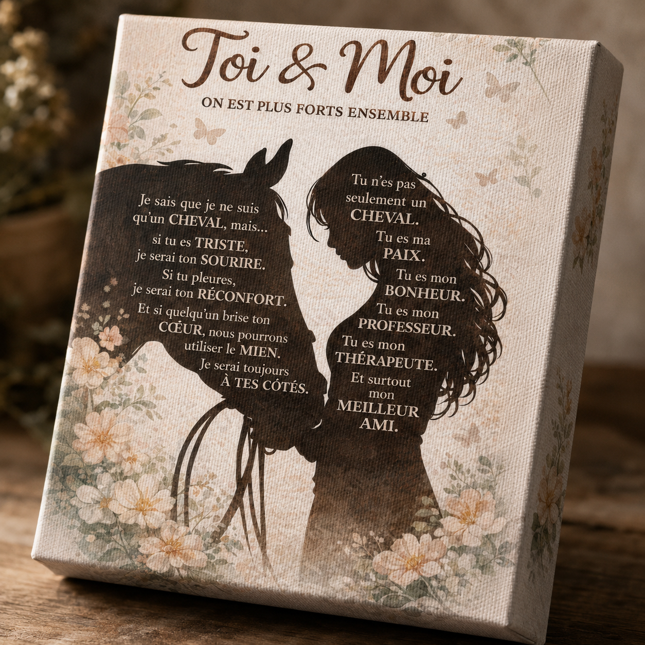 Horse & Me FRE Poster Canvas