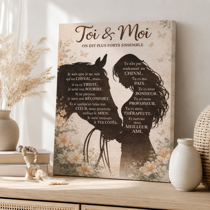 Horse & Me FRE Poster Canvas