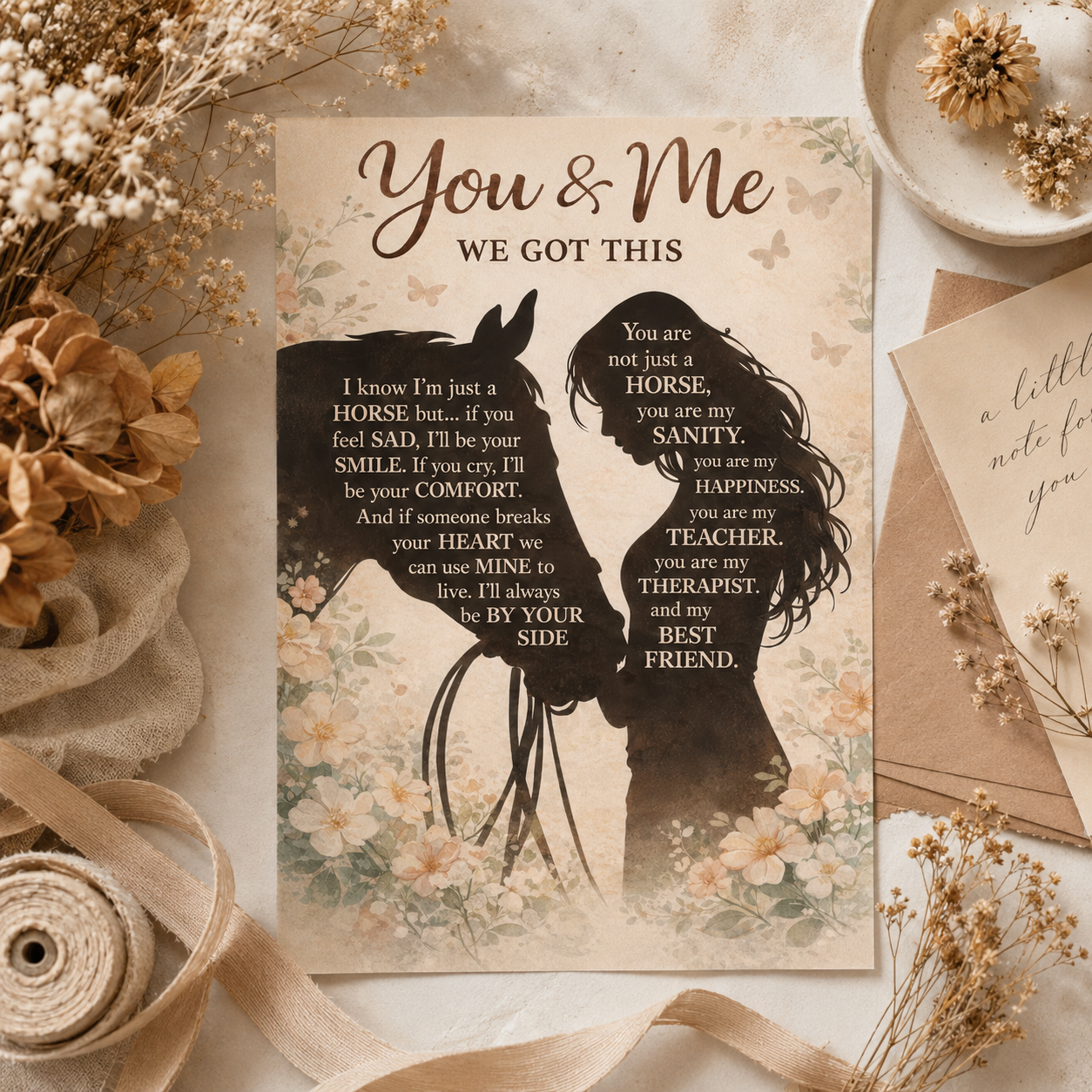 Horse & Me ENG Poster Canvas
