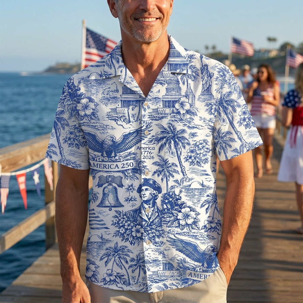 American 250th Anniversary Hawaiian Shirts