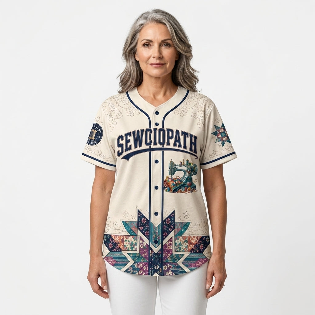 I'll Be In My Office Sewer Quilter Baseball Jersey - Quilt Lover Gift Shirt (Style 2)
