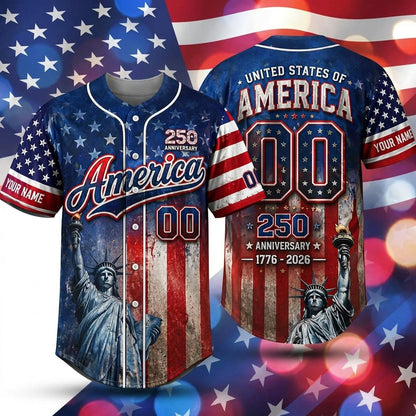 American Pride 250th Anniversary US Unisex Baseball Jersey 2
