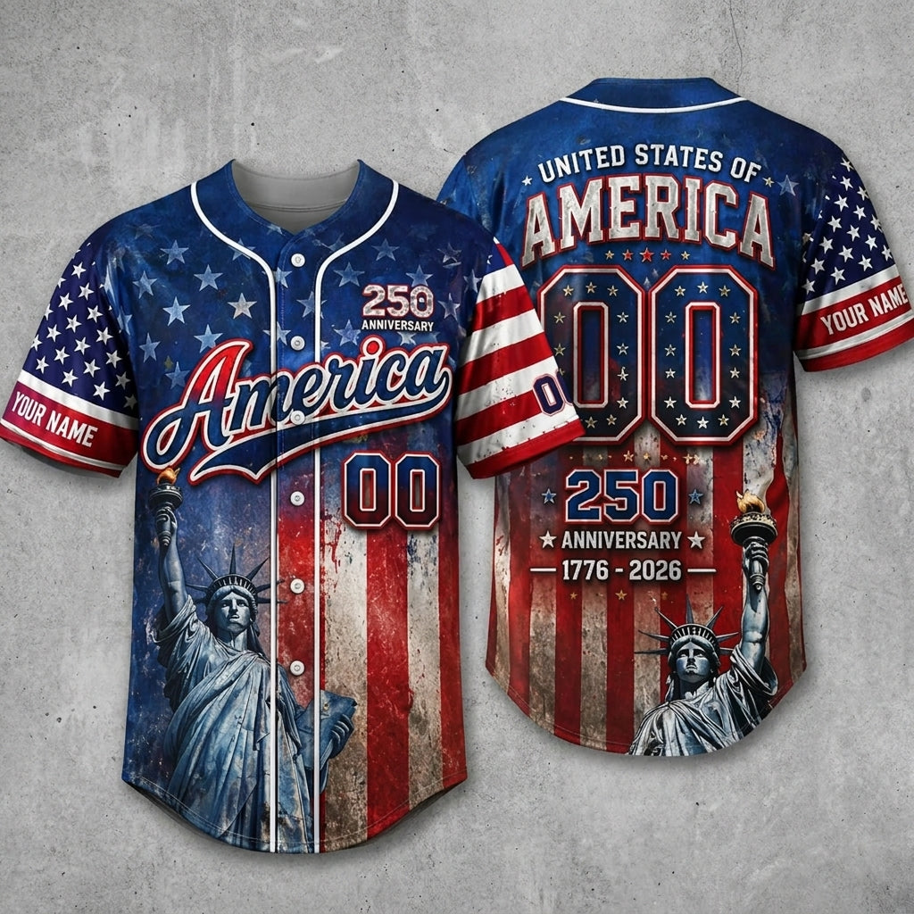 American Pride 250th Anniversary US Unisex Baseball Jersey 2