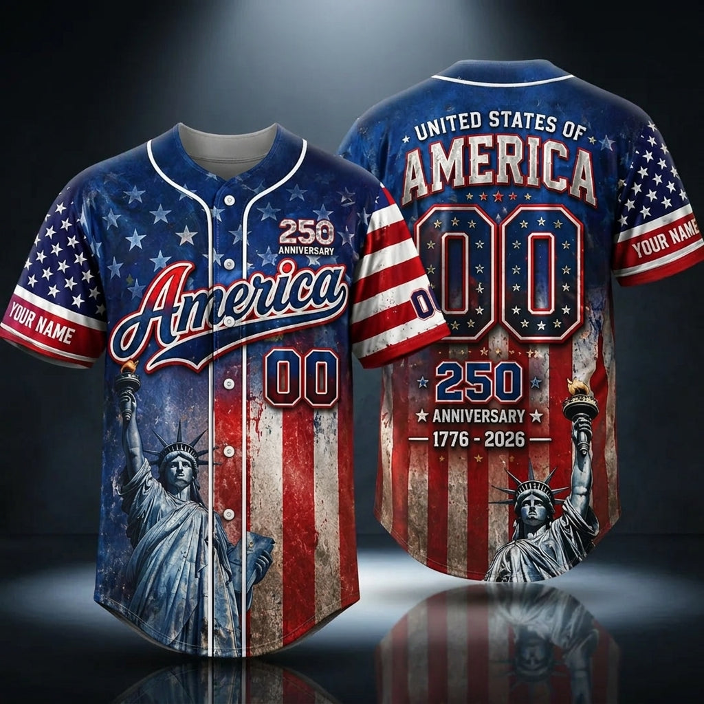 American Pride 250th Anniversary US Unisex Baseball Jersey 2