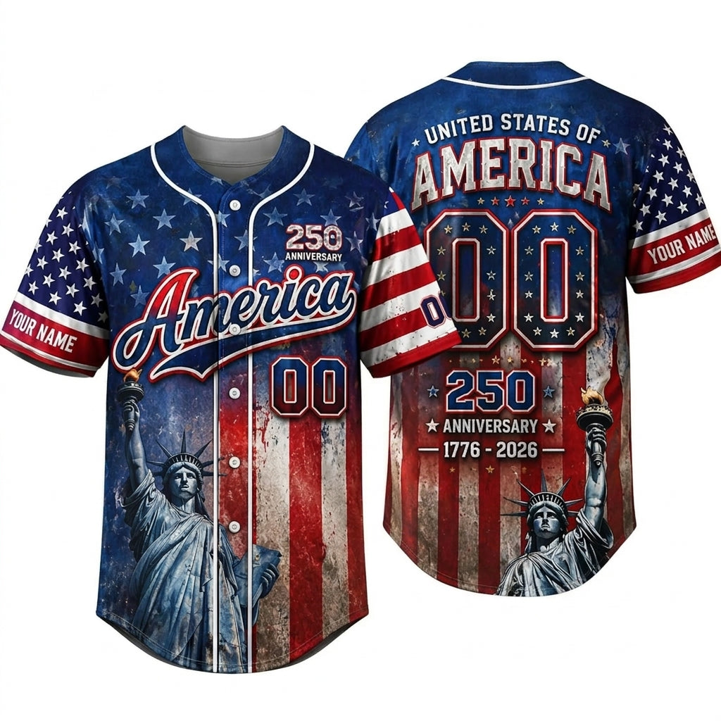 American Pride 250th Anniversary US Unisex Baseball Jersey 2
