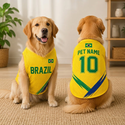 Custom Soccer All-Over Print Mesh Pet Jersey - Personalized Dog Cat Jersey