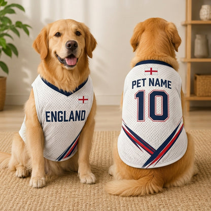 Custom Soccer All-Over Print Mesh Pet Jersey - Personalized Dog Cat Jersey