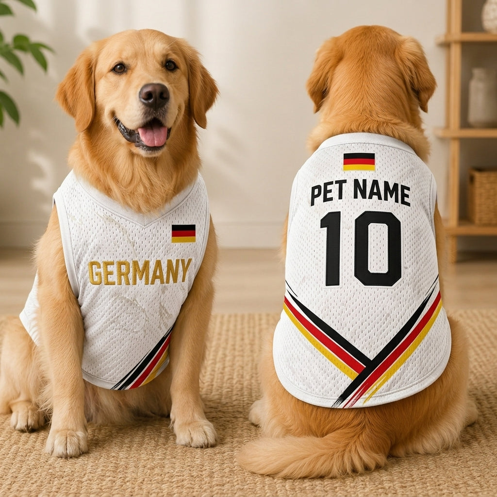 Custom Soccer All-Over Print Mesh Pet Jersey - Personalized Dog Cat Jersey