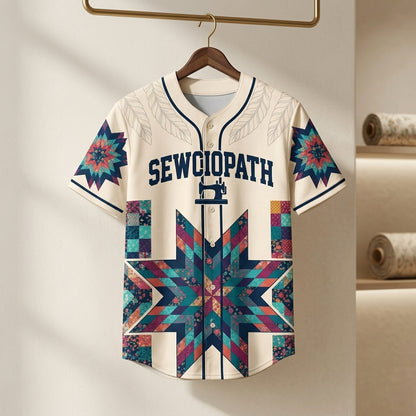 I'll Be In My Office Sewer Quilter Baseball Jersey - Quilt Lover Gift Shirt (Style 4)