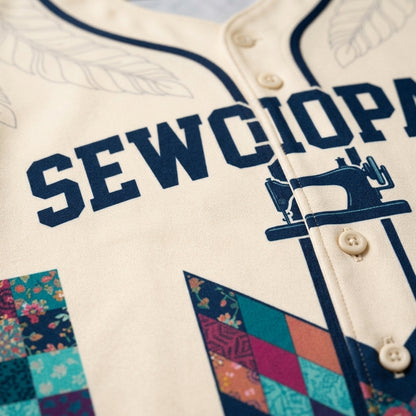 I'll Be In My Office Sewer Quilter Baseball Jersey - Quilt Lover Gift Shirt (Style 4)
