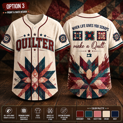 I'll Be In My Office Sewer Quilter Baseball Jersey - Quilt Lover Gift Shirt