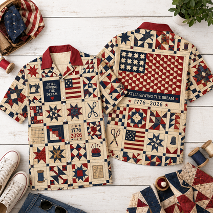 Patriotic Sewing The Dream All-Over Print Hawaii Shirt