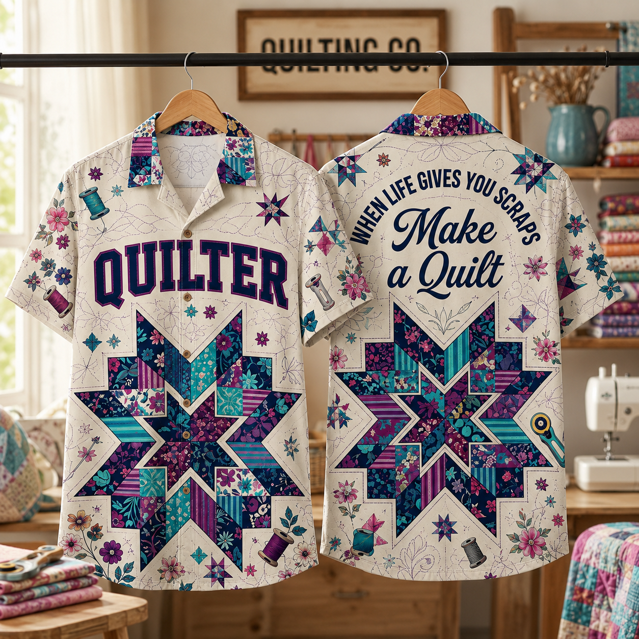 Sew Quilt Lover Hawaii Shirt Design Style3 Make a quilt