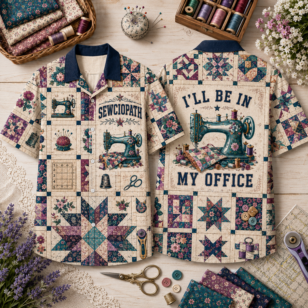 Sew Quilt Lover Hawaii Shirt Design Style 7 My Office
