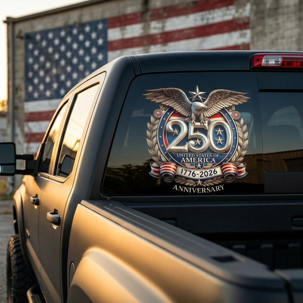 250 Years USA Flag Sticker — 1776–2026 Patriotic Die-Cut Decal 3