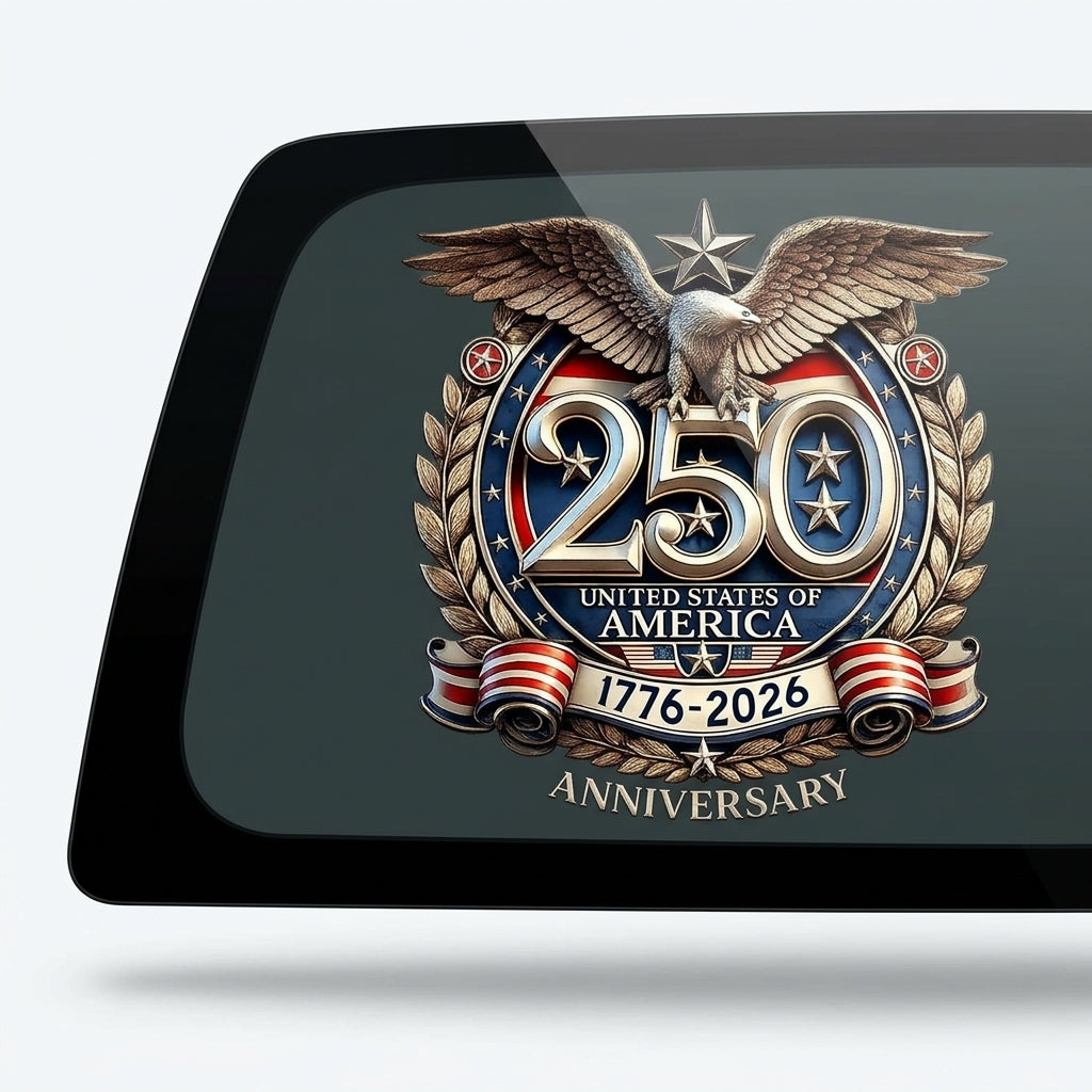 250 Years USA Flag Sticker — 1776–2026 Patriotic Die-Cut Decal 3