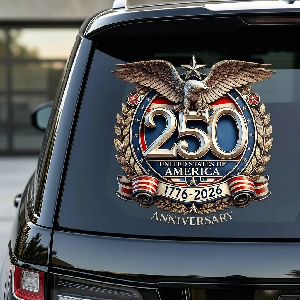 250 Years USA Flag Sticker — 1776–2026 Patriotic Die-Cut Decal 3