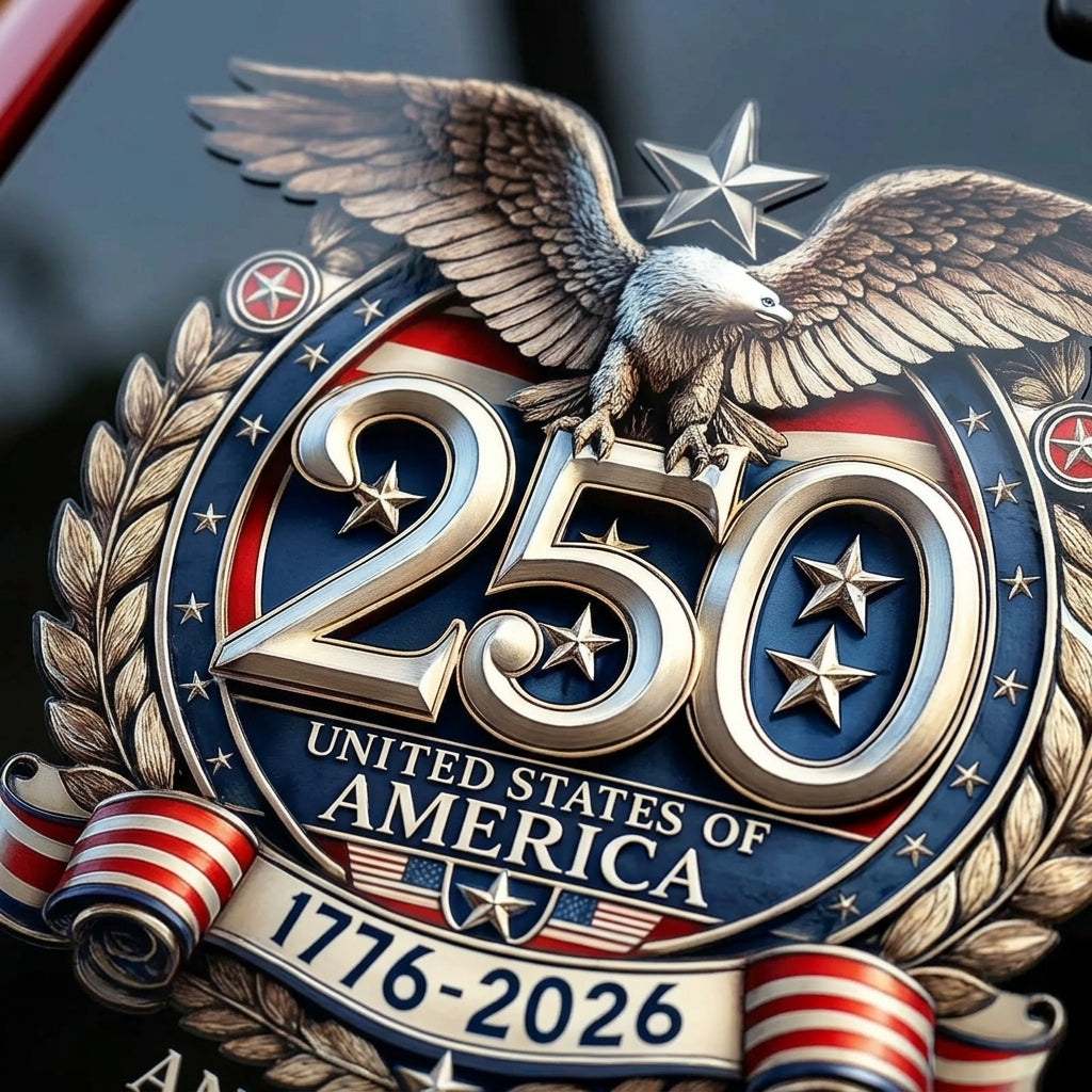 250 Years USA Flag Sticker — 1776–2026 Patriotic Die-Cut Decal 3
