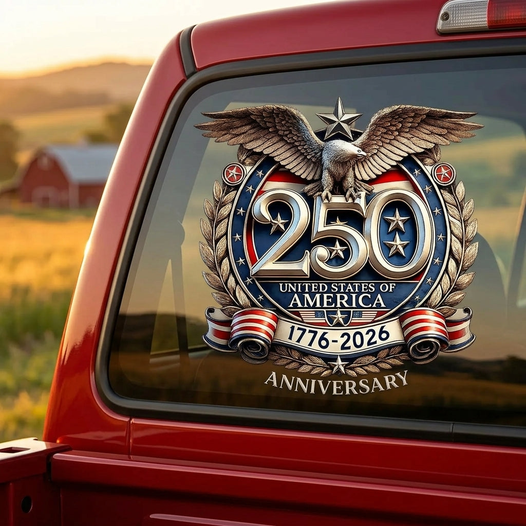 250 Years USA Flag Sticker — 1776–2026 Patriotic Die-Cut Decal 3