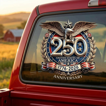 250 Years USA Flag Sticker — 1776–2026 Patriotic Die-Cut Decal 3