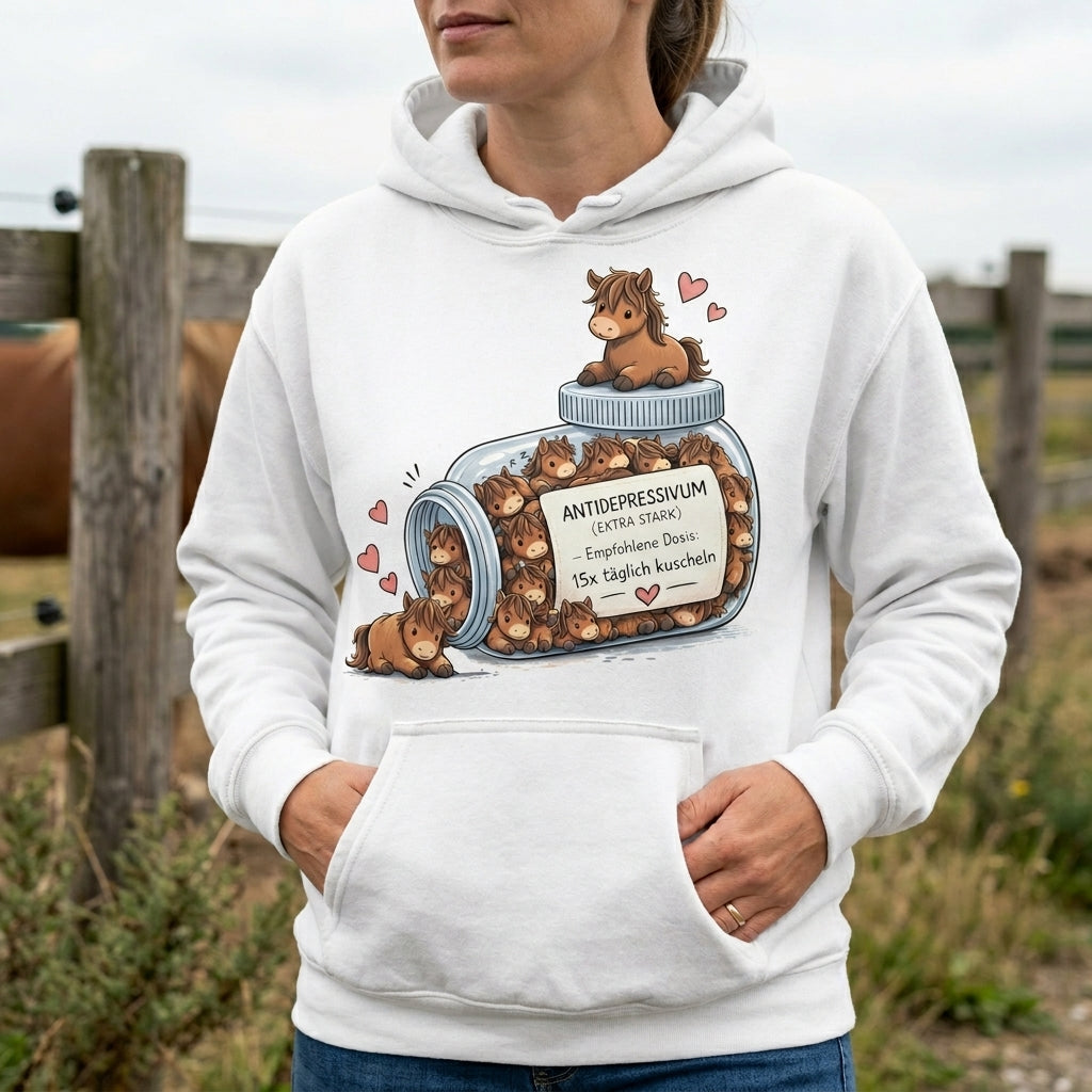 Lustiges Pferde Antidepressivum Shirt – Süßes Pferdeliebhaber Geschenk