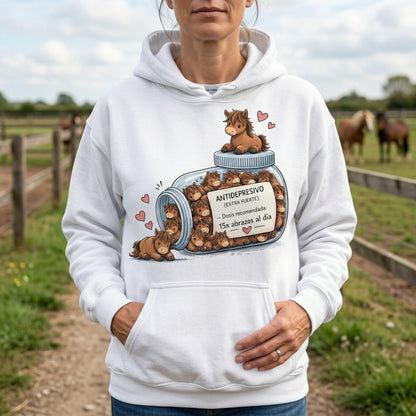 Camiseta Antidepresivo de Caballos Divertida – Regalo para Amantes de los Caballos