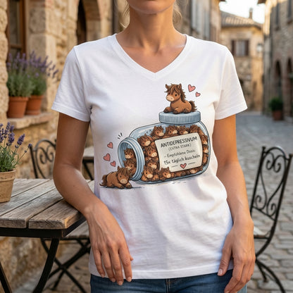Lustiges Pferde Antidepressivum Shirt – Süßes Pferdeliebhaber Geschenk